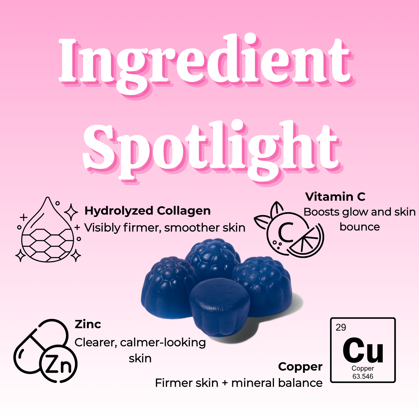 Soleil Glow Clear Skin Collagen Gummies